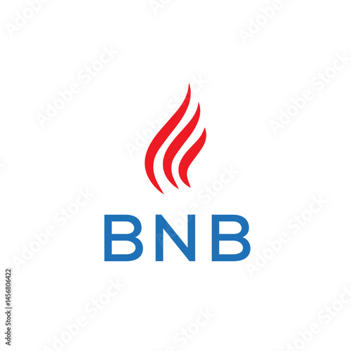 BNB logo design. Creative company name, headlines typography identity, trendy logotype. Vector illustration.