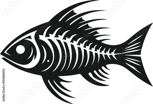 Vector of a fish skeleton