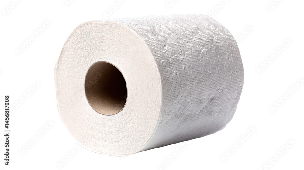 a roll of toilet paper on a white surface a roll of toilet paper on a white surface