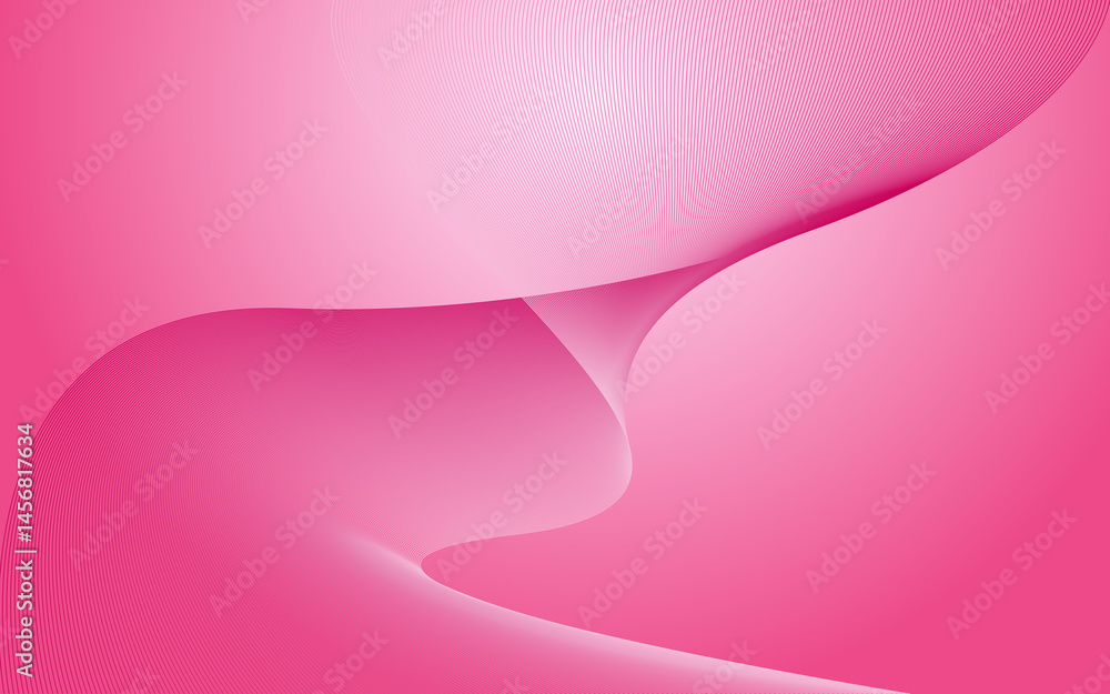 Elegant abstract pink background featuring smooth flowing curves, ideal for projects emphasizing sophistication, tranquility, and modern elegance, suitable for various design, advertising, and creativ