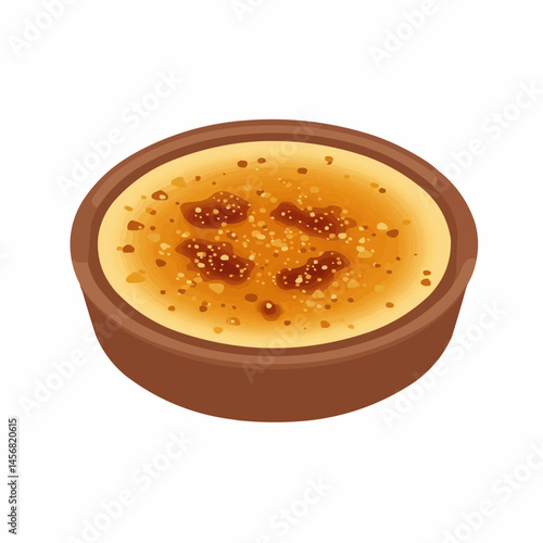 Quarter of a dessert with brown edges and sugary spots
