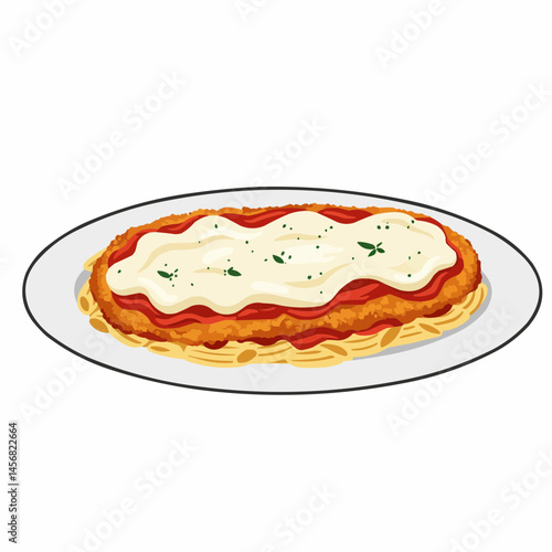 Lasagna dish layered pasta, meat sauce, cheese, herbs. A classic Italian meal