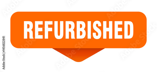 refurbished sticker. refurbished sign on transparent background
