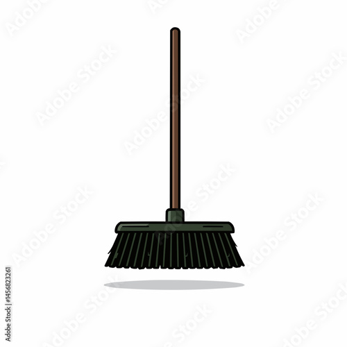 A simple, brown, vertically oriented stick figure with a black outline on a clean white background