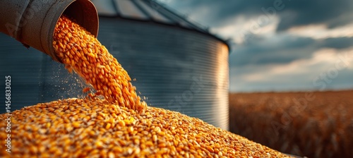 Obraz na płótnie Corn grain. Generative AI technology. w salonie
