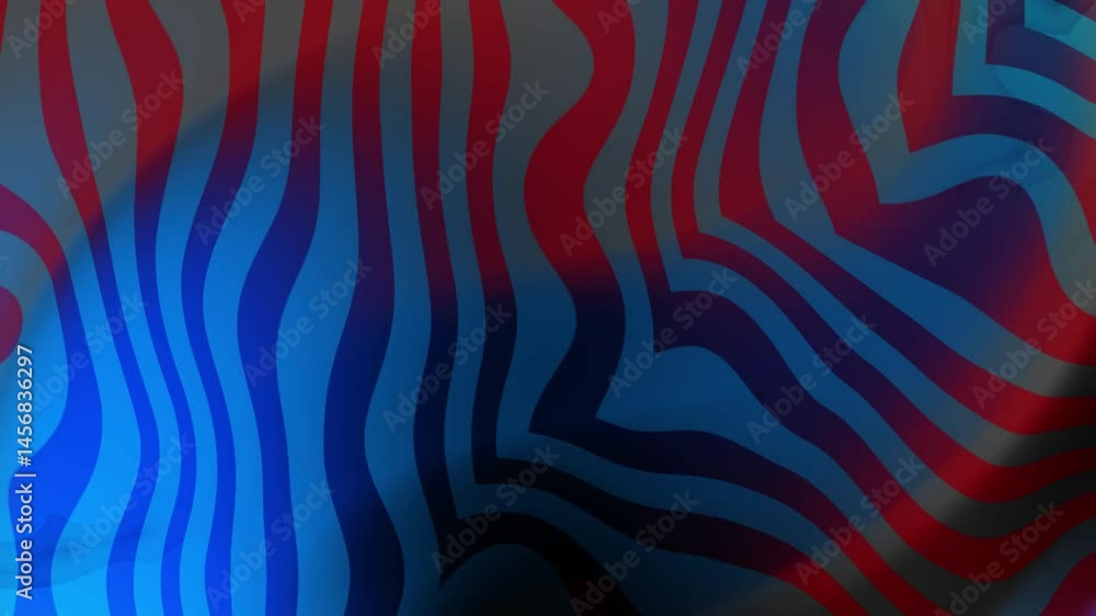 Wavy red blue striped motion Wavy red blue striped motion