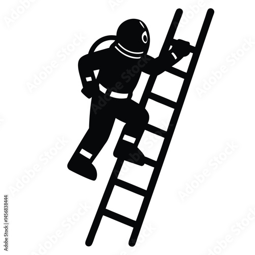 Astronaut Climbing Ladder Space Exploration and Achievement