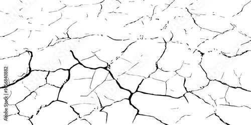 Closeup of dry fissure ground. White dried and cracked ground earth background.Gray crack on earth texture. erosion.	