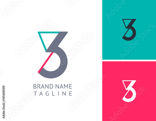 Art number 3 set, for your logo abstract design