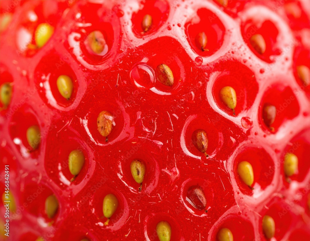 Close Up Strawberry Texture Close Up Strawberry Texture