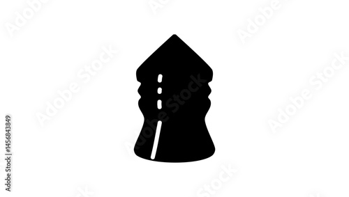 Air Gun Pellet, black isolated silhouette
