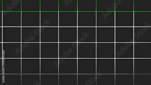 Wallpaper Mural A Clean and Futuristic 10-Second 4K Video Featuring a 3D Green and White Square Grid Line Animation Seamlessly Moving Over a Deep Black Background, Offering a Crisp and Visually Striking Digital Motio Torontodigital.ca