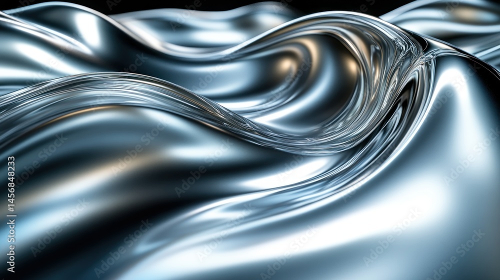Abstract flowing metallic forms Abstract flowing metallic forms