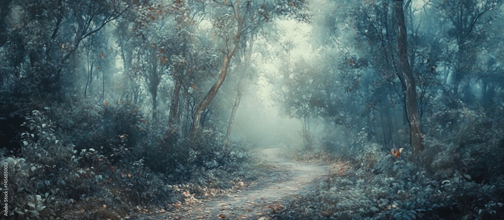 Fototapeta premium Misty Forest Path