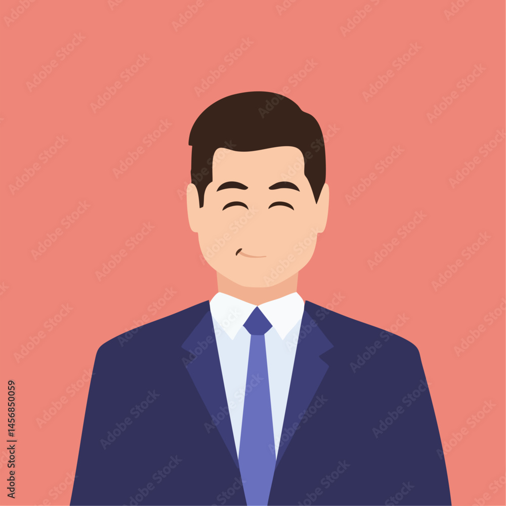 Smiling Businessman Avatar Illustration. Vector Image Smiling Businessman Avatar Illustration. Vector Image