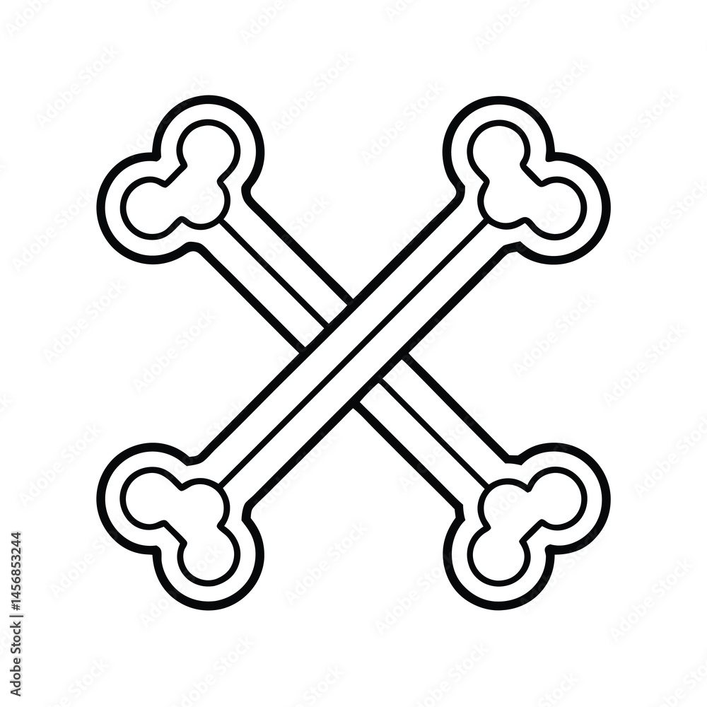vector illustration of a bone vector illustration of a bone