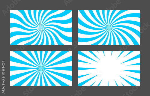 Blue Comic Style Radial Burst Backgrounds