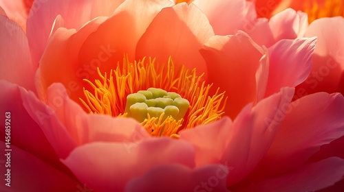 Detailed peony flower