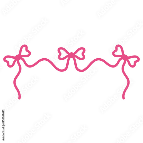 pink ribbon bow border