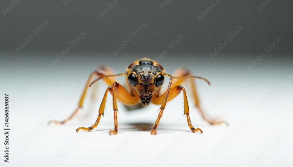 Fototapeta premium Close-up of single insect on plain white background, photography, one