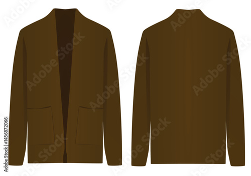Male  brown jumper. vector illustration