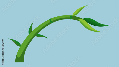 Bamboo in Wind A flexible bamboo plant bending in strong winds showcasing adaptability and resilience against external pressures.