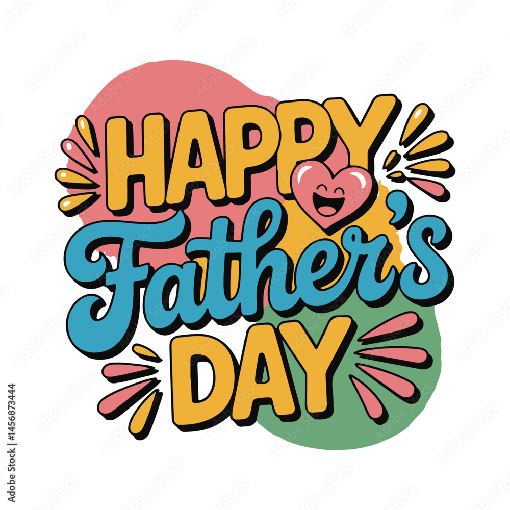 Fototapeta premium Father's day typography t-shirt