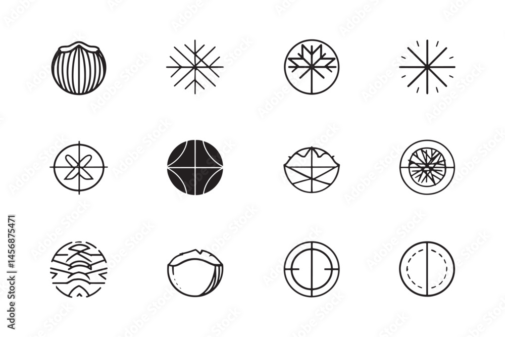 Coconut Outline 2D Line Art Icon Coconut Outline 2D Line Art Icon