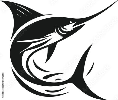 Swordfish silhouette vector