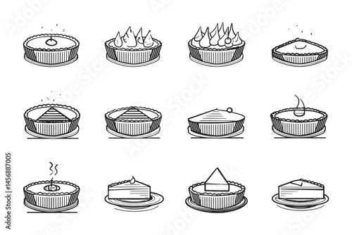 Creme Brulee Tart Sweet Minimal Design