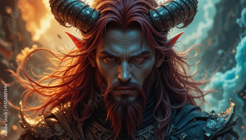 Wallpaper Mural Fierce creature portrait with striking details and vibrant color. Torontodigital.ca