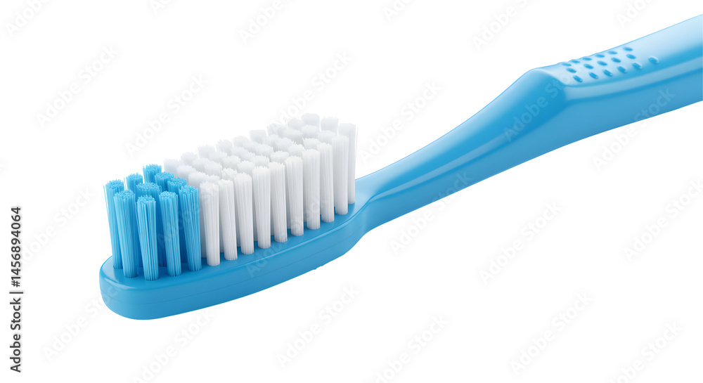 Closeup blue toothbrush Closeup blue toothbrush