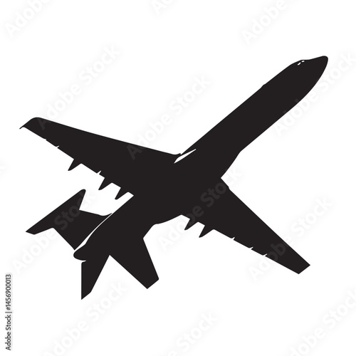Simple Vector Airplane Graphic