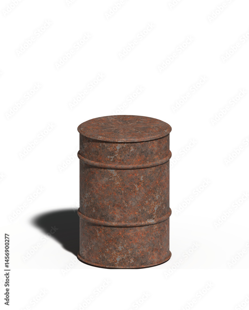 Rusty Metal Oil Barrel Isolated on Transparent Background Rusty Metal Oil Barrel Isolated on Transparent Background
