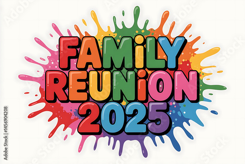 Colorful Family Reunion 2025 Announcement Design