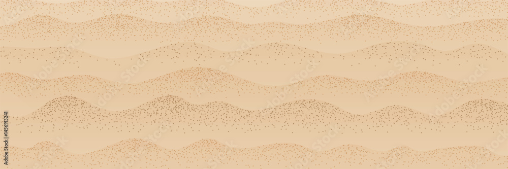 Sand background. Sea yellow sand. Vector