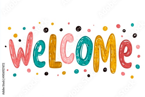 welcome vector lettering