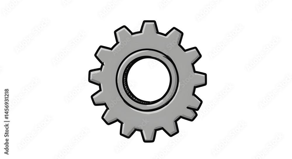 Vector gear icon mechanical part cogwheel illustration Vector gear icon mechanical part cogwheel illustration