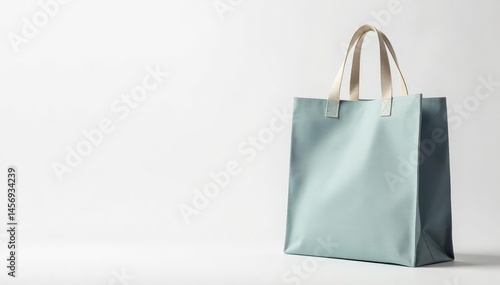 Obraz na płótnie Stylish canvas shopping bag, white background, canvas bag, object, casual bag w salonie