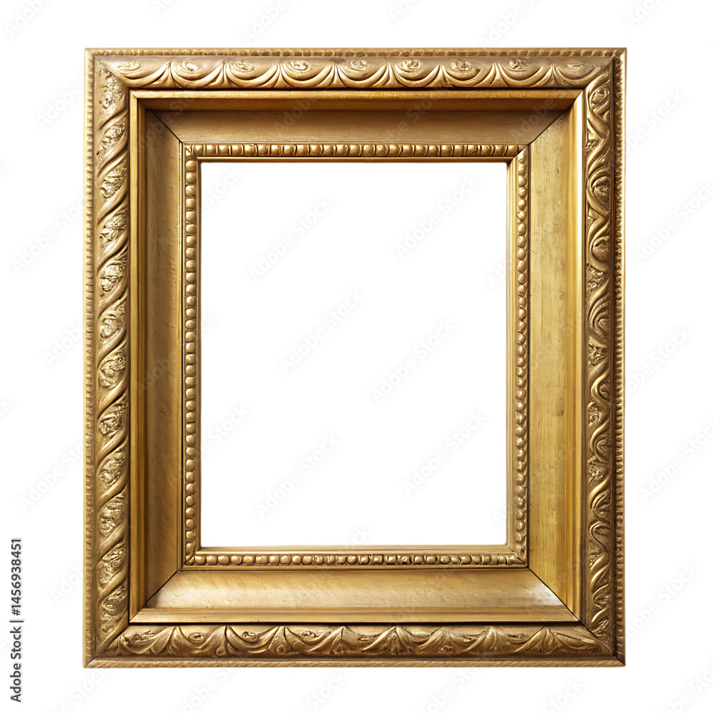 Elegant Gold Picture Frame: High-Resolution Image for Design Projects Elegant Gold Picture Frame: High-Resolution Image for Design Projects