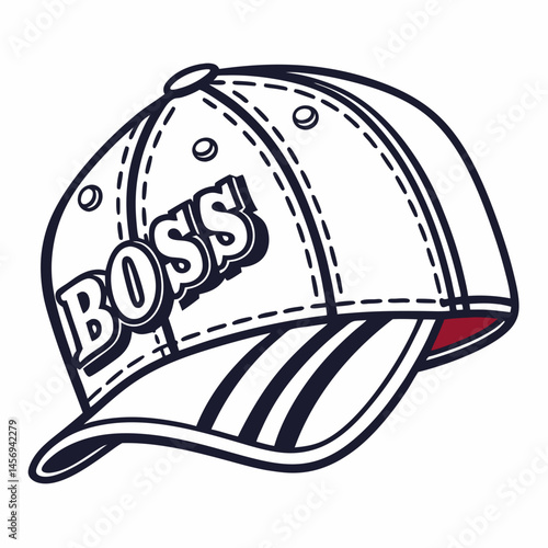 Boss-hat Vector Illustration Printable Graphic Design for Office Celebration