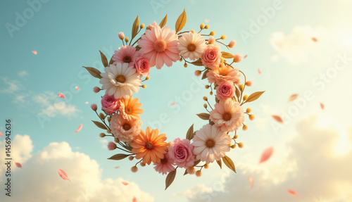Beautiful Flower Wreath in Soft Light