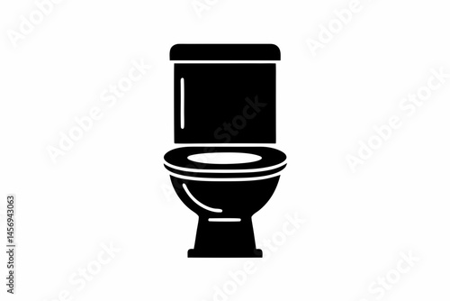 toilet icon vector silhouette illustration isolated on white background