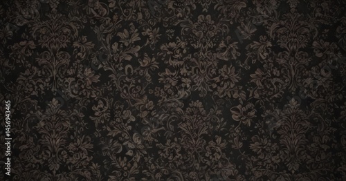 Seamless gothic damask wallpaper, dark floral pattern , stylish, graphics, old