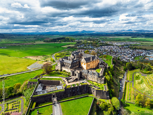 Obraz na płótnie Stirling Castle from a drone, Stirling, Scotland, England w salonie