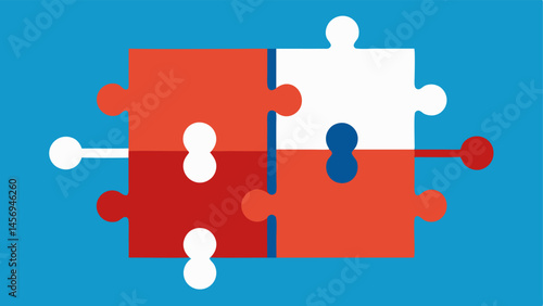 Disconnected Puzzle A jigsaw puzzle that is missing several pieces with some pieces representing opposing political views. This illustrates how differing beliefs disrupt the unity