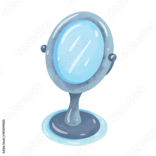 Mirror illustration vector, mirror clip art, clip art mirror, hand drawn watercolor painting style
