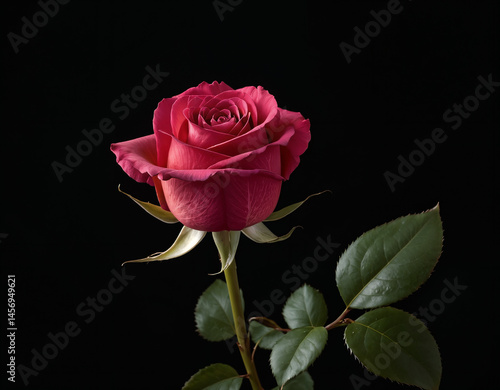 Wallpaper Mural Elegant rose blossom with its graceful petals unfurling in a captivating studio still life shot. Torontodigital.ca