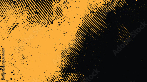 High-Contrast Black and yellow vector  Gradient Dots Texture Background, Abstract texture dust particle and dust grain on white background.