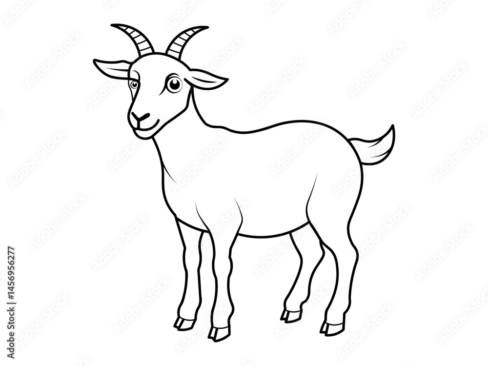 Standing goat vector silhouette illustration and artwork Standing goat vector silhouette illustration and artwork